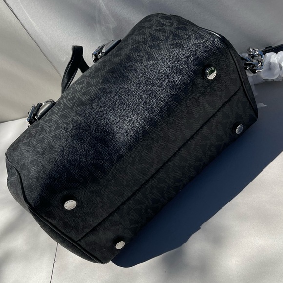 (new+tag) Michael Kors (MK) Grayson medium chain leather satchel — limited edt - Picture 11 of 16